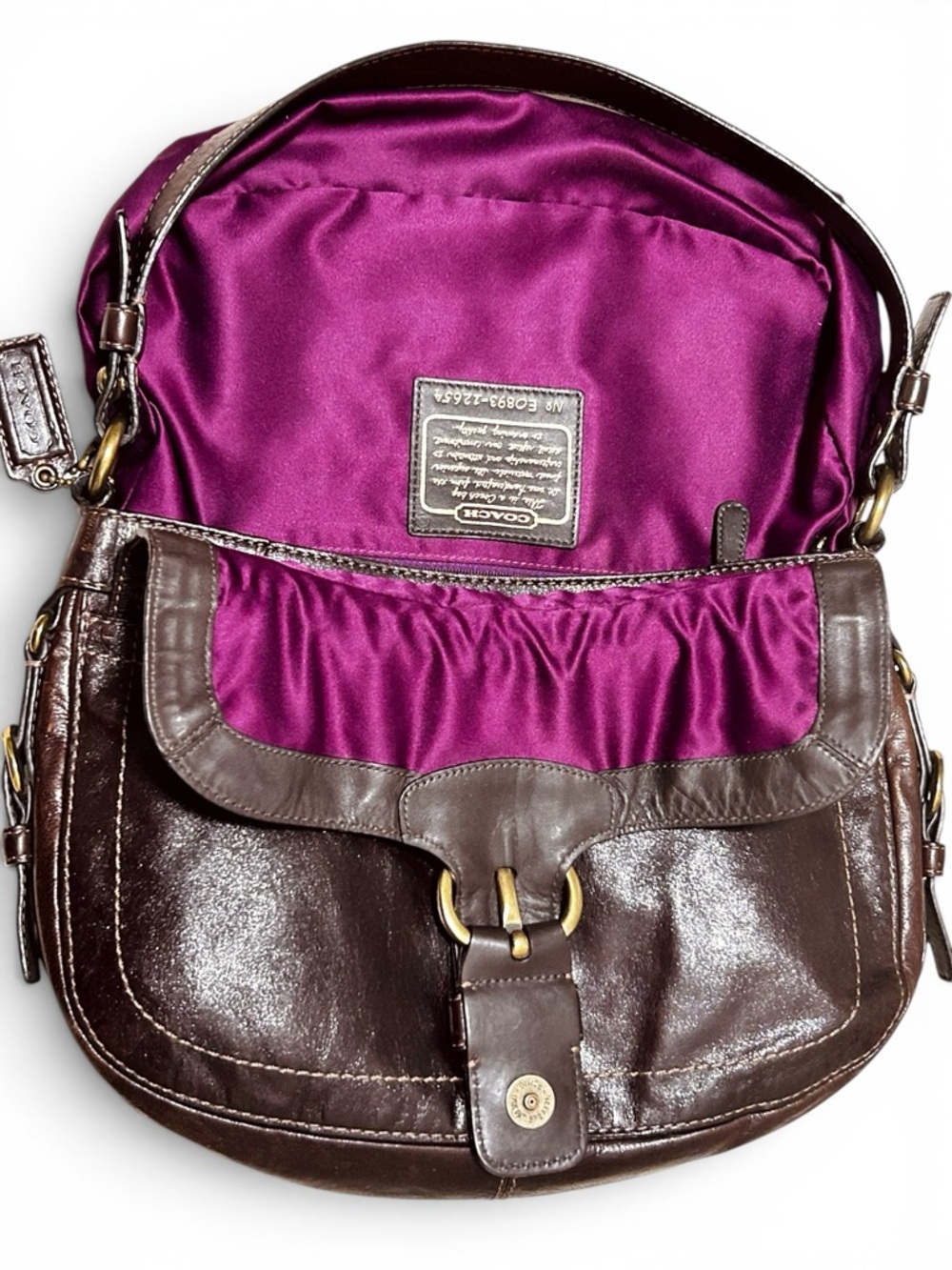 COACH Garcia Legacy Medium Flap Shoulder Bag - Picture 8 of 10